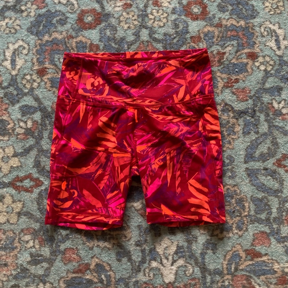 Floral Print Biker Shorts